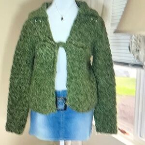 Green Knit Kids Jacket